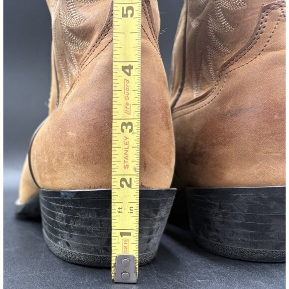 Ariat Western Cowboy Boots Mens 10D Heritage Stockman Distressed Brown Work GUC - Picture 8 of 16